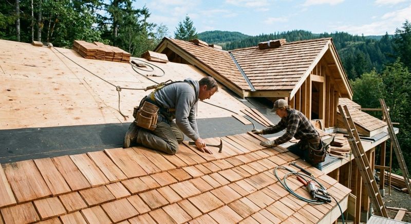 Cedar Roof Installation in Cardinal, VA