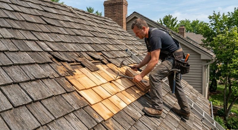 Cedar Shake Roof Repair in Lancaster, VA