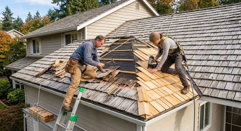 Cedar Shake Roof Repair in Surry, VA