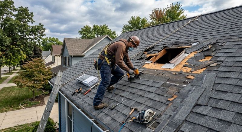 Hail Damage Roof Repair in Hudgins, VA