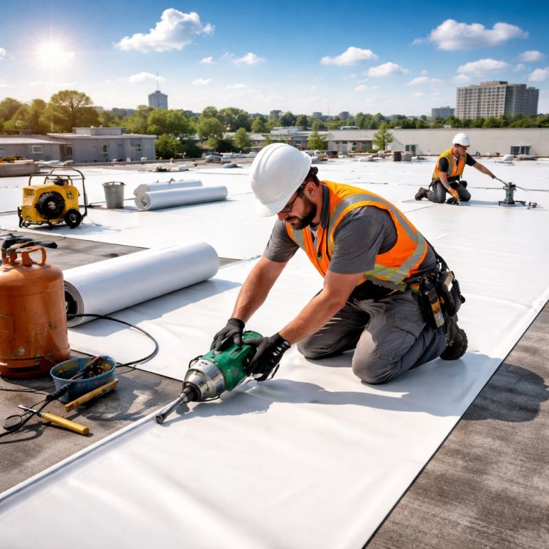 Single Ply Roof Installation in Newport News, VA