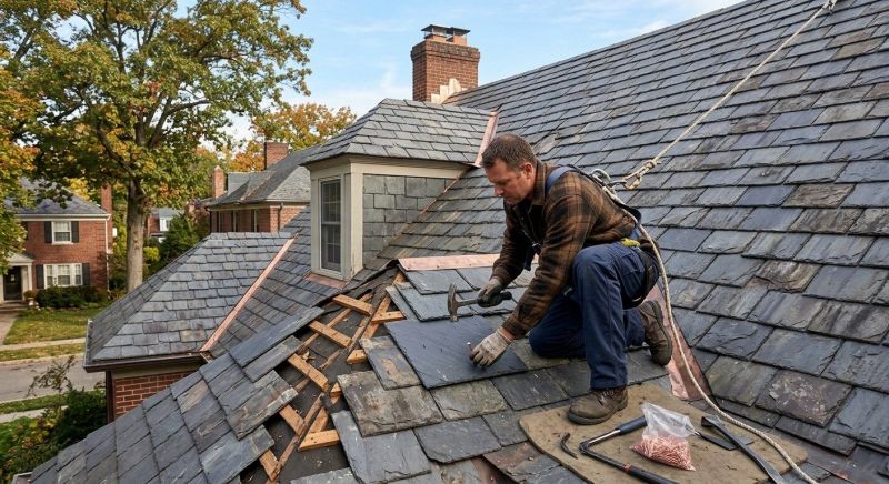 Slate Roof Leak Repair in Gloucester, VA