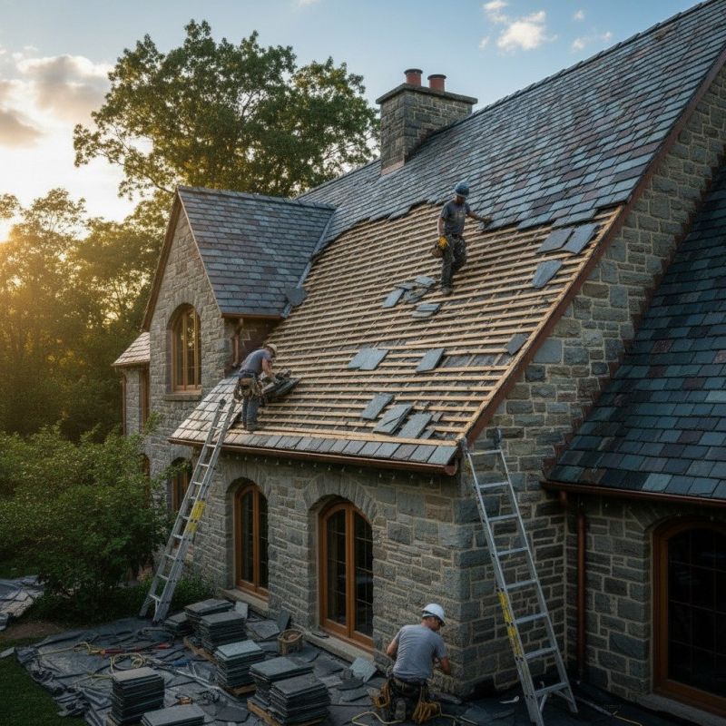 Slate Roof Replacement in Kilmarnock, VA
