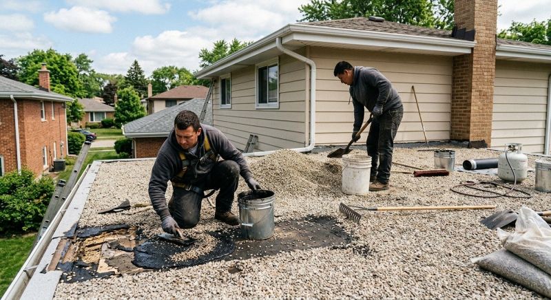 Tar And Gravel Roof Repair in Cardinal, VA